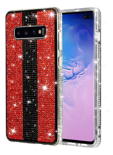 Carcasa Para Samsung S10 Plus Hecha Brillante Niña Dama