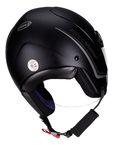 Capacete Aberto Peels Freeway New Classic Preto Fosco