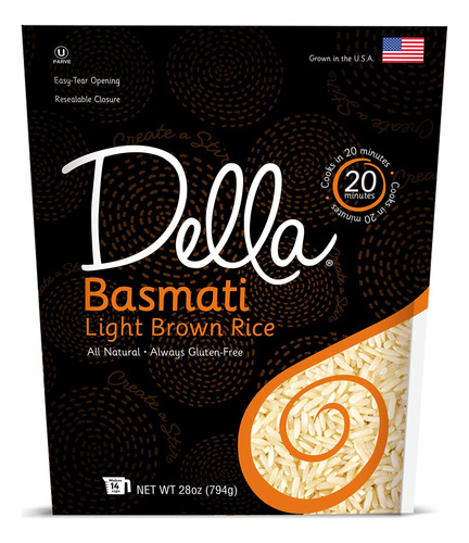 Della Rice Basmati Arroz Integral Claro, 1.75 Libras (paquet