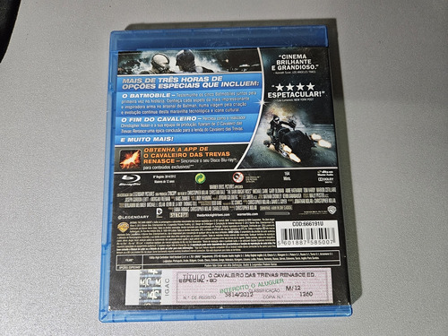 Batman: El Caballero De La Noche Asciende En Blue-ray (Usado)