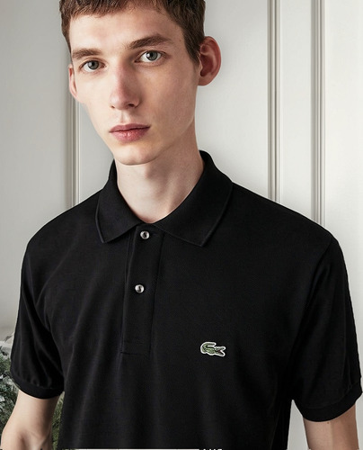 Chomba Lacoste Hombre Negro Classic Fit L1212