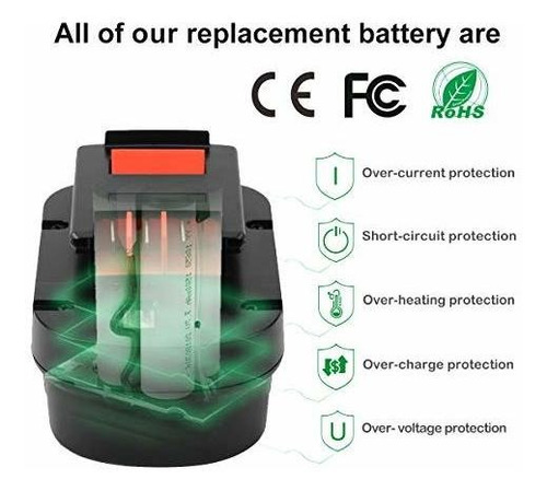 Hanaix 3000 Mah Ni-mh 12 V Hpb12 Batería Para Black & Decker