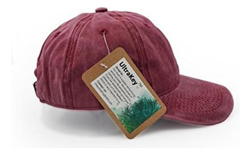Gorra De Béisbol, Ultrekey Algodón Lavado Ajustable Deporte