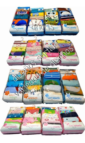 Pack 5 Bodys Manga Larga Bebe Algodon Set  