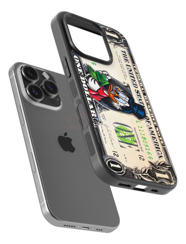 Funda Un Dolar 1 Billete Tio Rico Mc Pato Dinero Millonario Negro Iphone 7