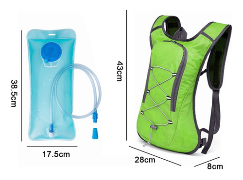Mochila Camelback Con Bolsa Hidratación 2l 4 Colores 1802