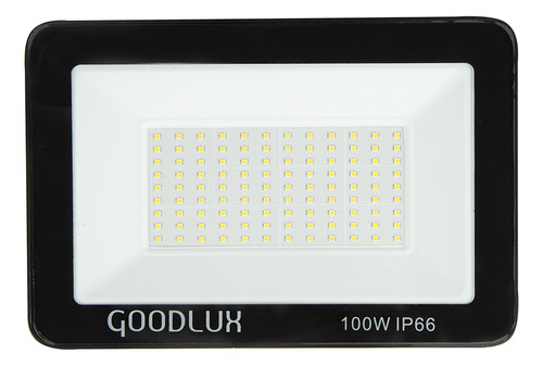Kit 5 Refletores 100w Goodlux Branco Frio Led 6500k Externo Ip66 Cor Da Carcaça Preto 110v/220v