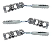 Comprar Kit 3 Carretilhas Roldana Metal Pra Varal Teto Parede Apto