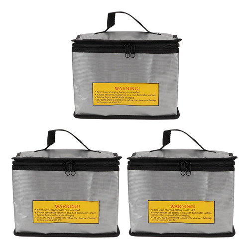 Bolsa Segura For Baterías Lipo, 3 Piezas, A Prueba De Fuego