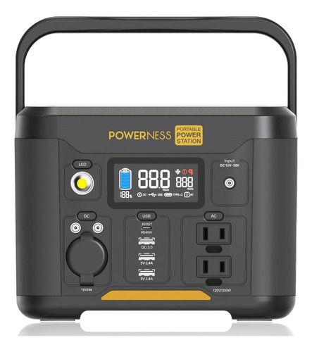 Central Eléctrica Portátil Powerness Hiker U300, Batería De