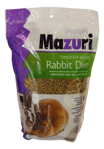 Mazuri Timothy Rabbit Diet 1 Kg Alimento Conejo