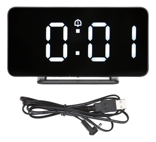 Reloj Despertador Digital Con Espejo Led, 5 V, Doble Función