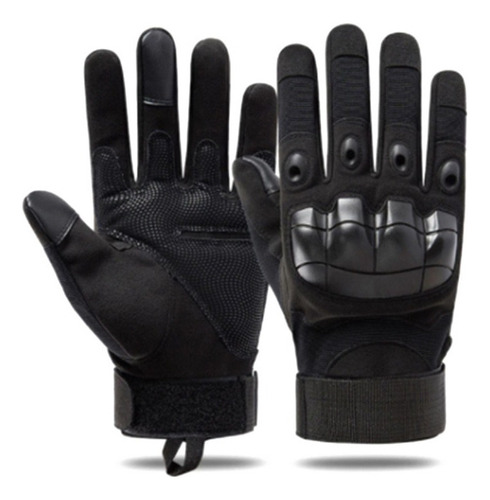 Black Indestructible Finger Sports Gym Gloves