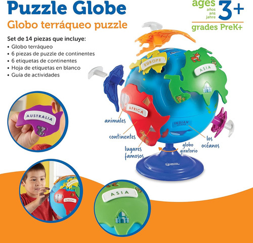 Learning Resources Puzzle Globe Rompecabezas Geográfico