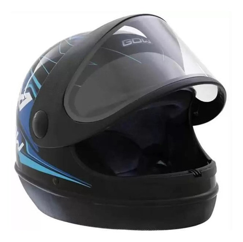 Capacete Gow Interlagos Preto/azul