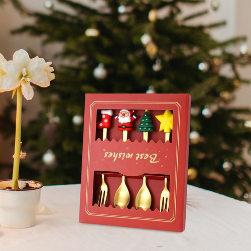 Juego De Tenedores Y Cucharas Navideñas, Juegos De