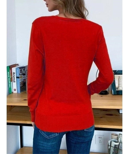 Newn Sueter Sueter Mujer Moda Sueter Dama Abierto Cierres