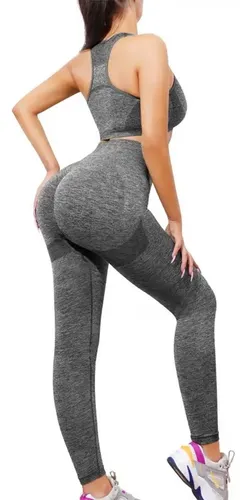 Conjunto Deportivo Dama Leggi Licra Levanta Cola Push Up+top