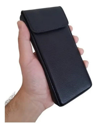 Funda Estuche Para Motorola Moto G86 5g - Negro Premium Negro Horizontal Con Doble Gancho Para Guardar El Celular Con Una Proteccion Puesta Dentro (silicona, Tpu, Goma)