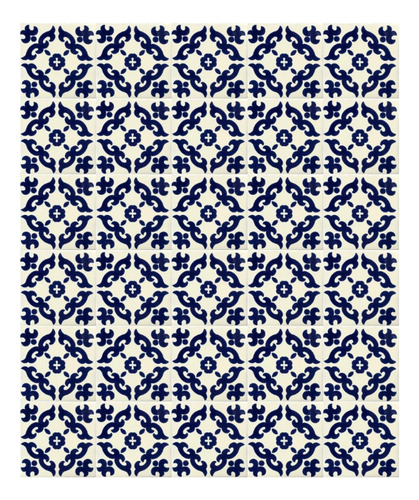 Azulejo 10.5cm Artesanal Tipo Talavera Liso 90pz #acls-63