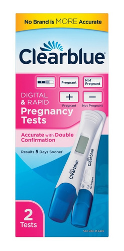 Prueba De Embarazo Clearblue Digital Set 2 Test