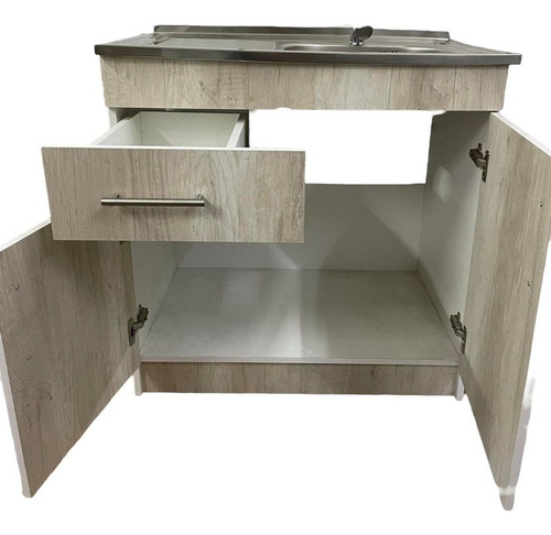Lavaplatos Con Mueble 80x50 Mdf Sec. Izquierdo Crema