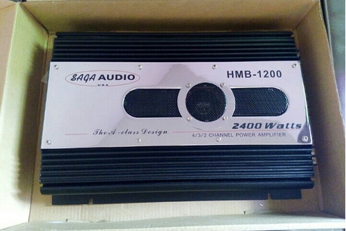 Planta De Sonido Saga Audio 2400 Watts, 4 Canales Hmb-1200.
