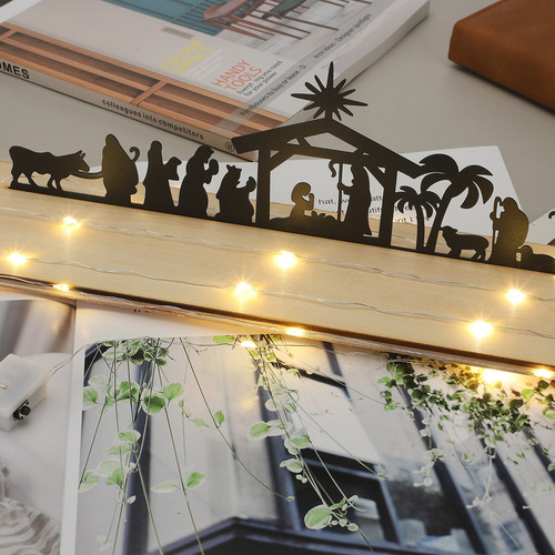 Portavelas De Metal De 30 Cm, Decoración Navideña
