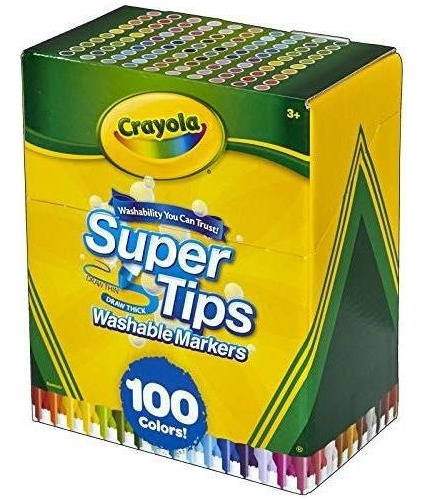 Juego De Marcadores Crayola Super Tips, Marcadores Lavables,