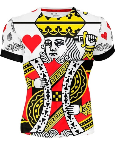 Playera Sublimada Caballero Full Print Rey De Corazones 397