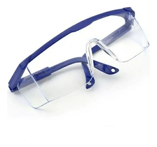 Lente Goggle De Seguridad Y Protección Uso Rudo Armazon Azul
