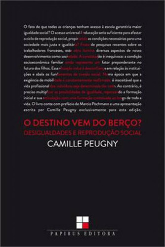 O Destino Vem Do Berço?: Desigualdades E Reprodução Social, De Peugny, Camille. Editora Papirus, Capa Mole Em Português