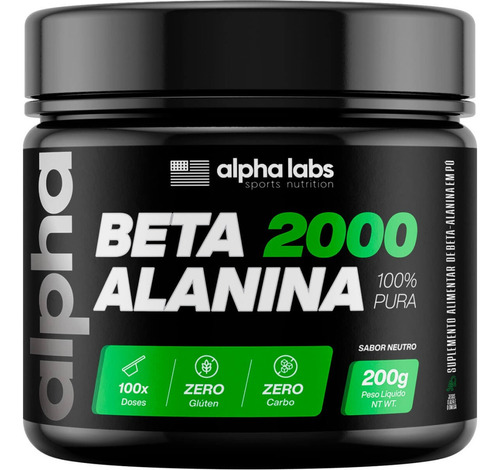 Betalanima 100% Pure 200g Sabor Natural + Carnosin Muscular Sabor Sem Sabor Alpha Labs