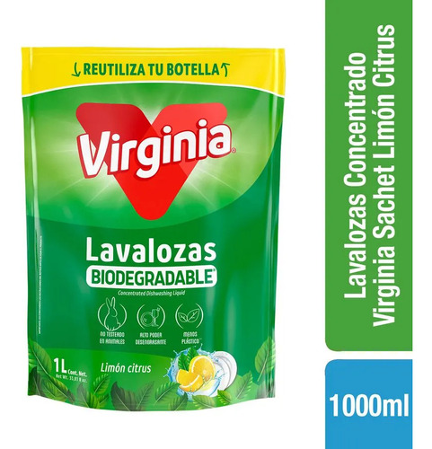 Lavaloza Limón Citrus Recarga Virginia 1 L