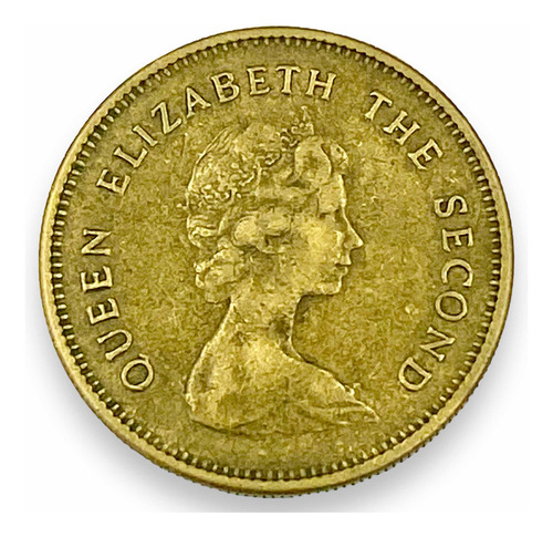 Moneda Asiática Del País De Hong Kong De 50 Centavos (Usado)