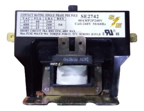 Contactor 40 Amp 2 Polos 24v 50/60 Hz  Smart Electric 