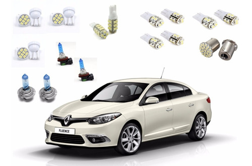 Kit Led + Super Branca Farol/milha Renault Fluence