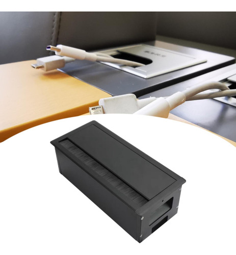 Ojal Para Cable De Escritorio, Organizador De Cables Negro