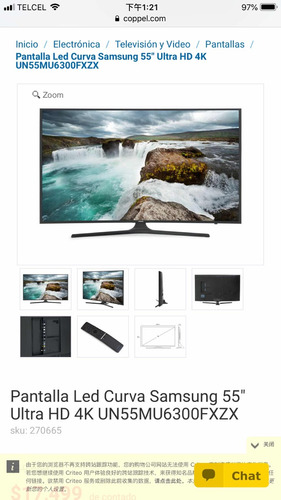 Imagen 1 de 2 de Samsung Smart Tv 4k Curvad Nuevo
