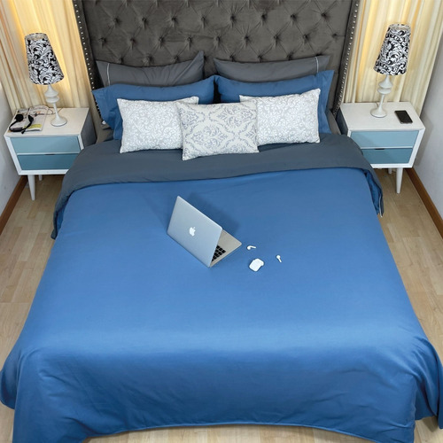 Duvet Queen Doble Faz Navy - Gris Karytex