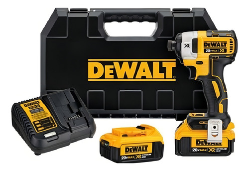 Parafusadeira Impacto Dewalt 2 Bat 4ah 205nm Dcf887m2 Cor Amarelo 127V