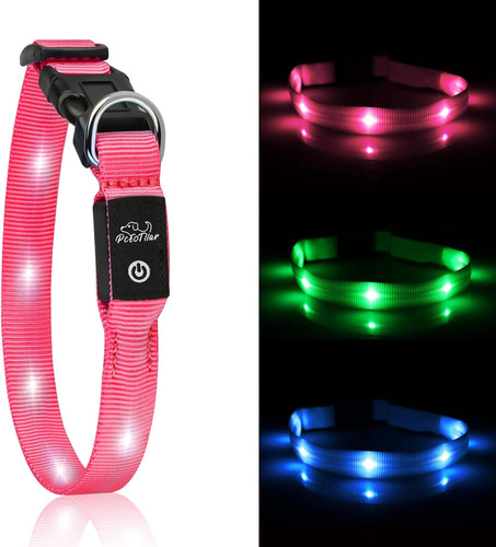 Led Dog Collar Usb Rechargeable Light Up Dog Collars For Sma