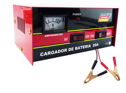 Cargador De Bateria 20amp 6v A 12v Autos Y Motos 