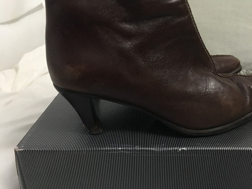 Botas Cortas Cuero Marron Terracota Marca Febo Nro 40