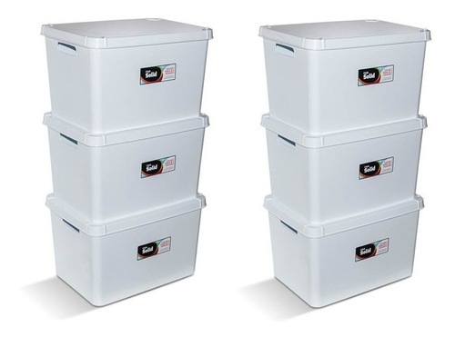 Cajas Plasticas Solid X 6 Unidades 20lts Colombraro