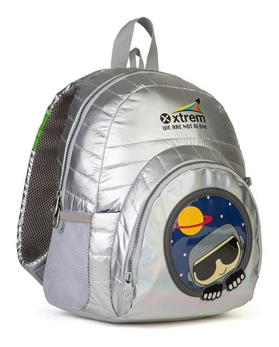 Mochila Xtrem Power Infantil Apollo Plateada 