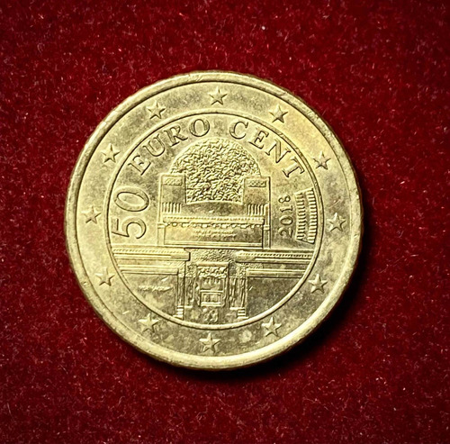 Moneda 50 Centavos Euro Austria 2018 Km 3141 Oro Nórdico