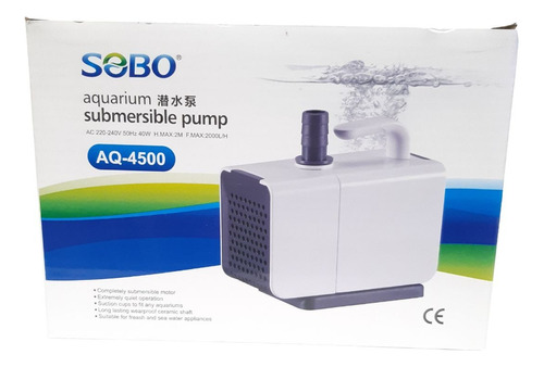Bomba Agua Sumergible Premium Sobo 2000 Lts/hora