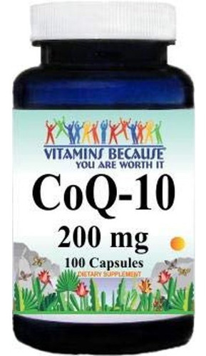 Coenzima Coq10 200mg Vitamins Because C/ 100 Cáps.