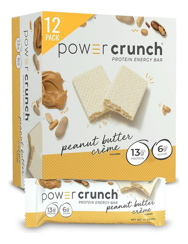 Power Crunch Peanu Butter Creme Barra 12 Piezas